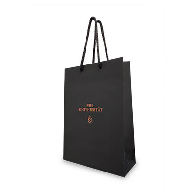 Papiertragetasche mit EBS Voll-Logo, 25 x 10 x 35 cm 