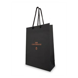 Papiertragetasche mit EBS Voll-Logo, 25 x 10 x 35 cm
