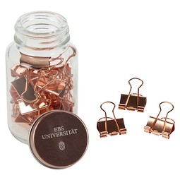 Dokumentenklammer im Glas COPPER CLAMP,kupfer