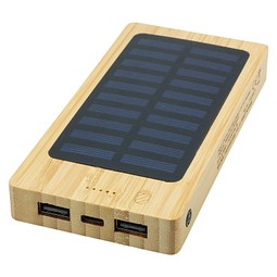 Powerbank aus Bambus, EBS Wappen